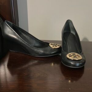 Tory Burch Black Wedges